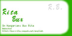 rita bux business card